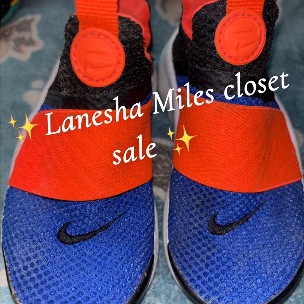 Nike Orange and Black Kids' Slip-On Shoes